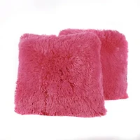 Plush Long Faux Fur 18" x Throw Pillows 2 Pack