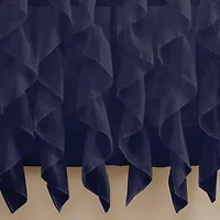 Chic Sheer Voile Vertical Ruffled Tier Window Single Panel Curtain