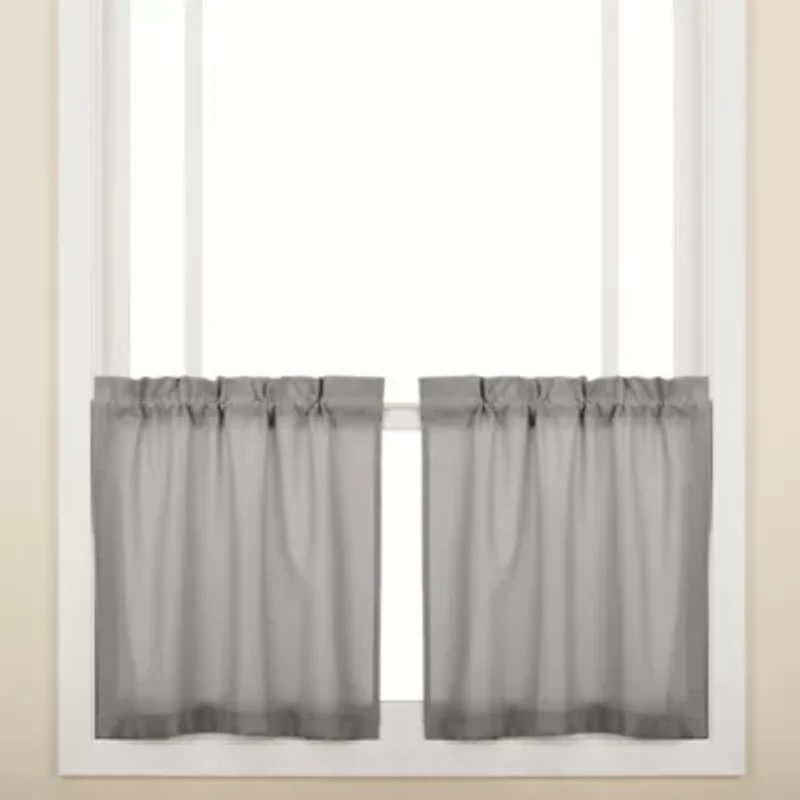 Opaque Ripcord Kitchen Window Curtains - Valance