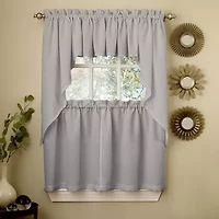 Opaque Ripcord Kitchen Window Curtains - Valance