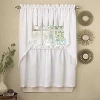 Opaque Ripcord Kitchen Window Curtains - Valance