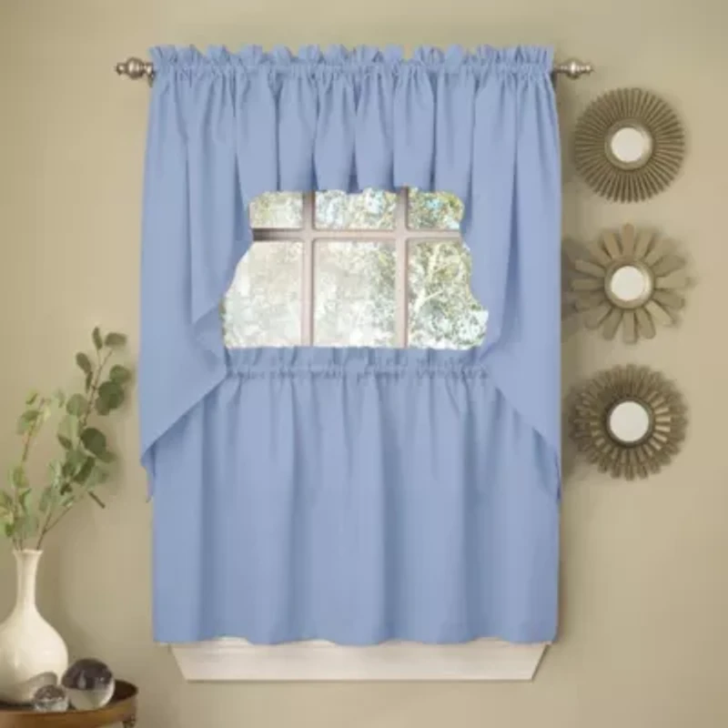 Opaque Ripcord Kitchen Window Curtains
