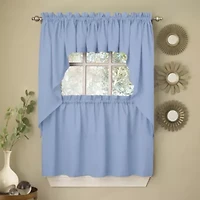 Opaque Ripcord Kitchen Window Curtains