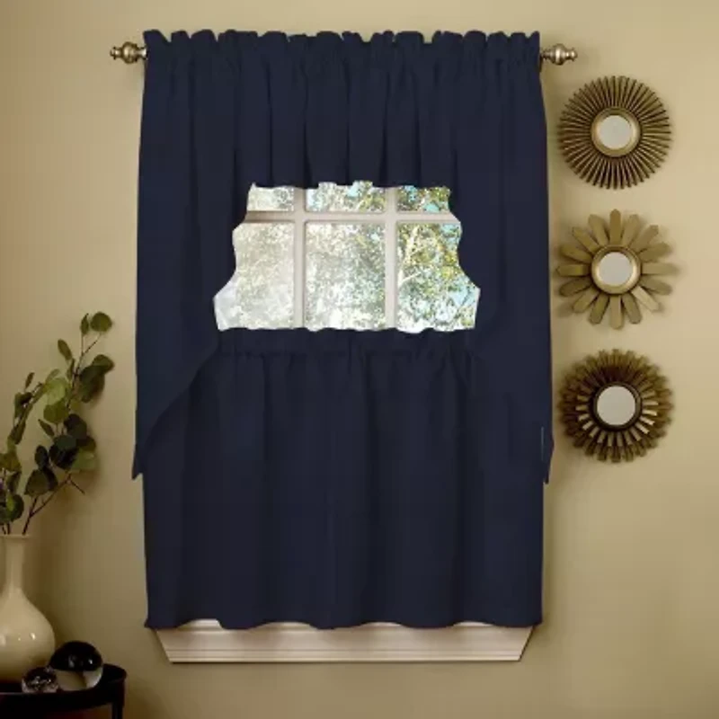 Opaque Ripcord Kitchen Window Curtains - Valance