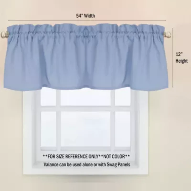 Opaque Ripcord Kitchen Window Curtains - Valance