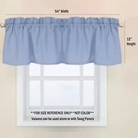 Opaque Ripcord Kitchen Window Curtains - Valance