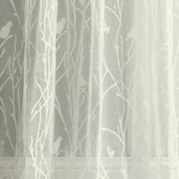 Songbird Motif Knit Lace Window Single Panel Curtain