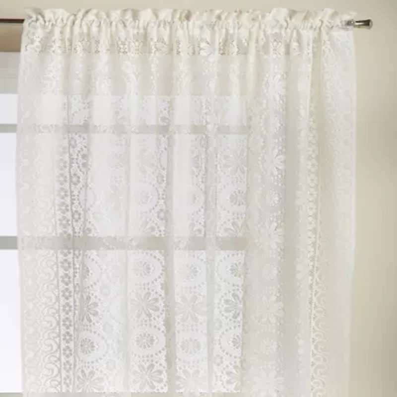 Lace Jacquard Window Curtain Single Panel Hopewell