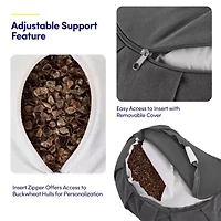 Crescent Zafu Meditation Cushion, 17" Yoga Pillow