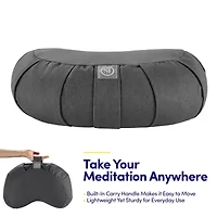 Crescent Zafu Meditation Cushion, 17" Yoga Pillow