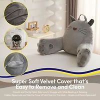 Kids Character Shredded Memory Foam Bed Rest Pillow with Arms