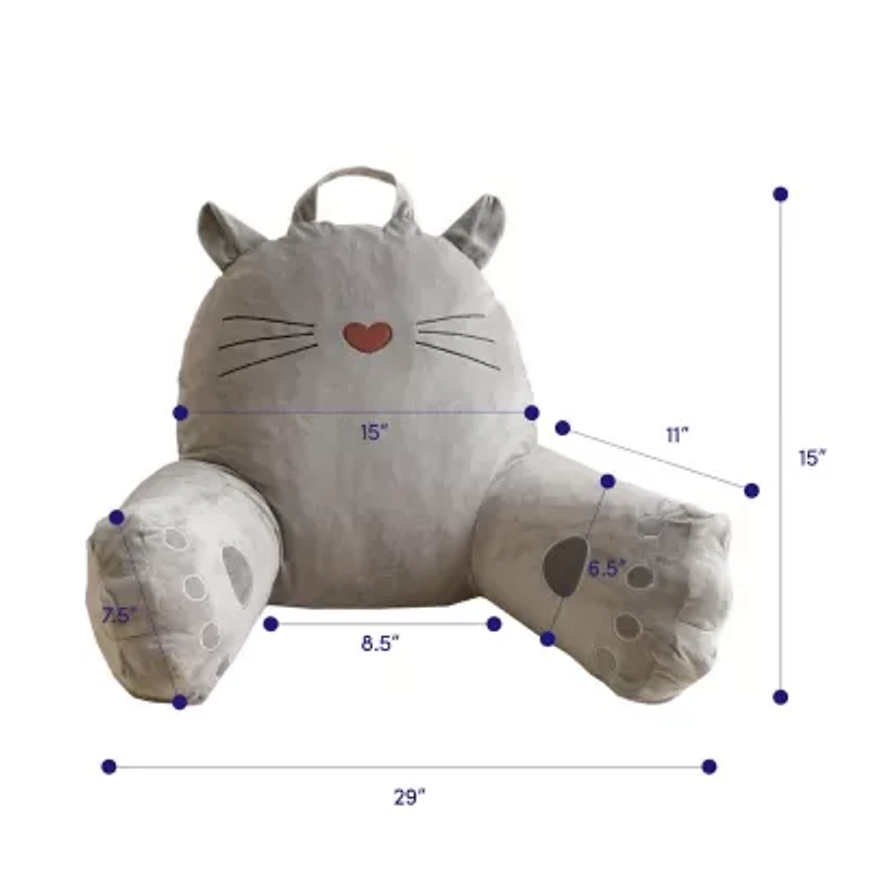 Kids Character Shredded Memory Foam Bed Rest Pillow with Arms