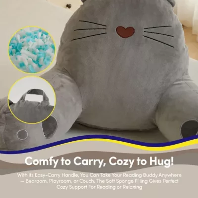 Kids Character Shredded Memory Foam Bed Rest Pillow with Arms