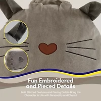 Kids Character Shredded Memory Foam Bed Rest Pillow with Arms