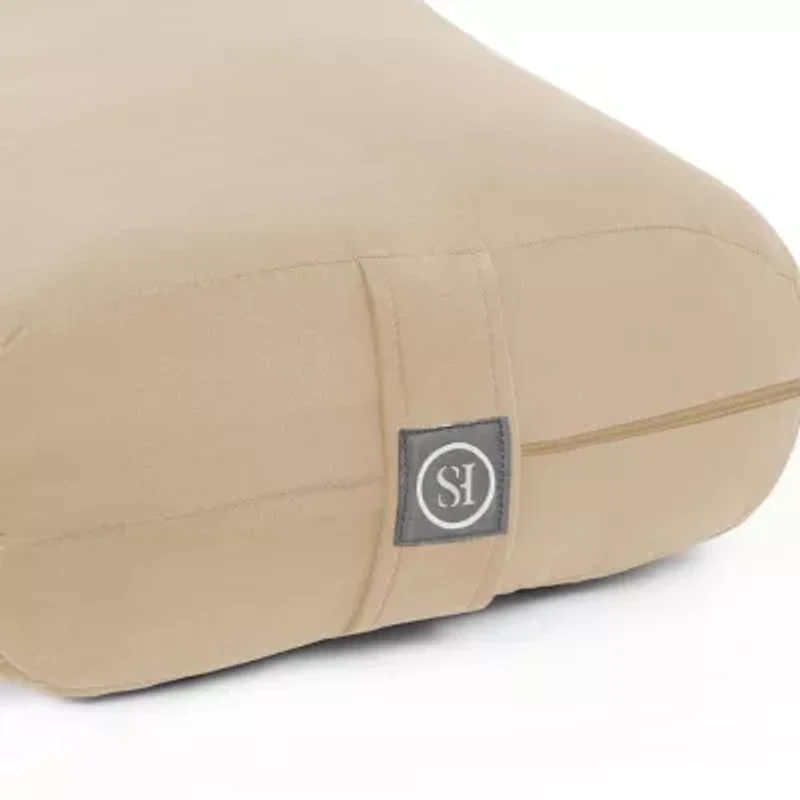 Yoga Bolster Pillow Meditation w/ Washable Cover & Carry Handle