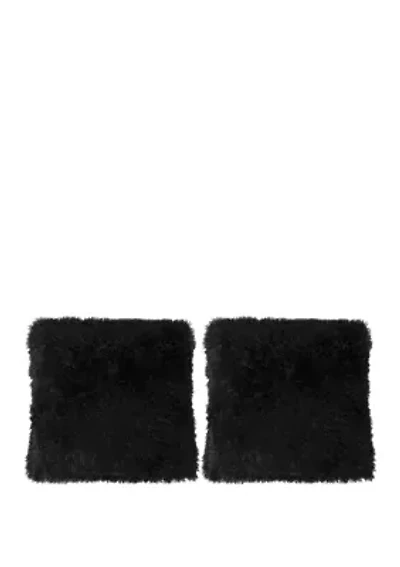 2 Pack Plush Soft and Comfy Faux Fur Throw Pillow