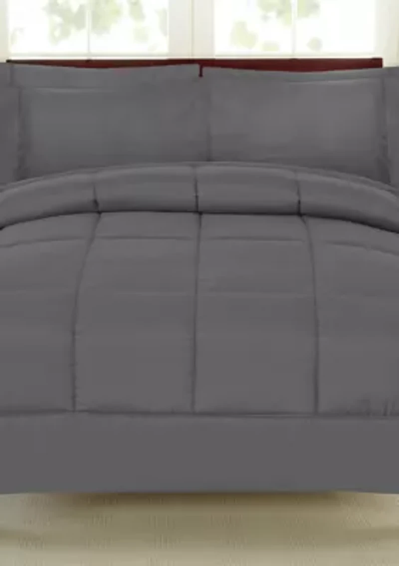 7 Piece Bed-In-A-Bag Down Alternative Comforter & Sheet Set