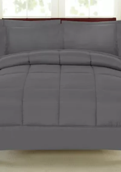 7 Piece Bed-In-A-Bag Down Alternative Comforter & Sheet Set