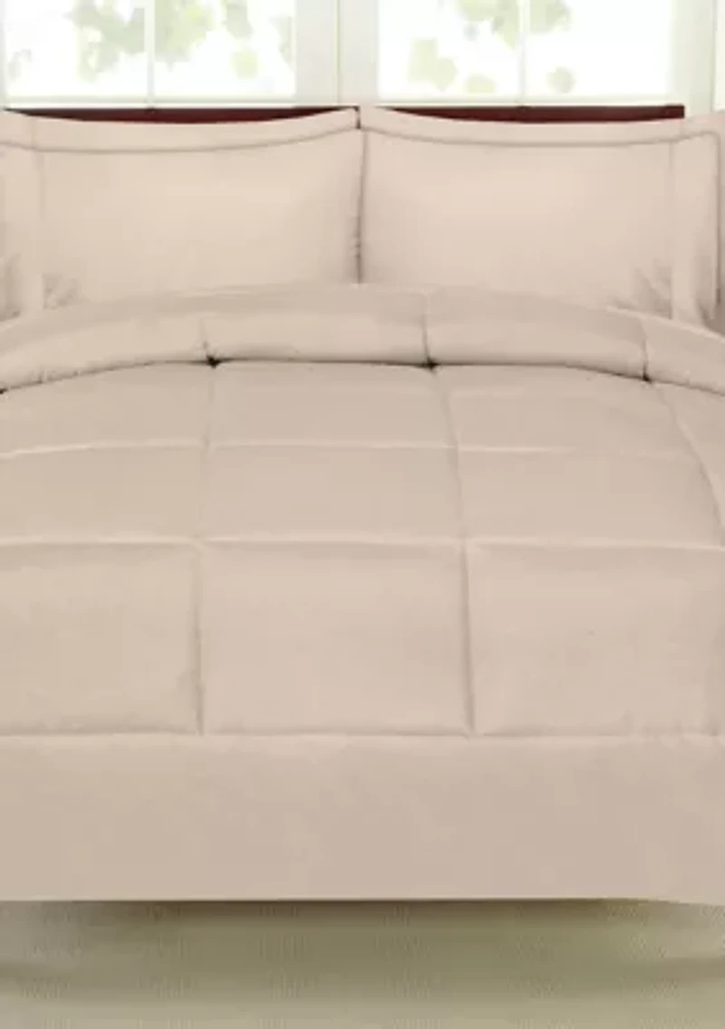 7 Piece Bed-In-A-Bag Down Alternative Comforter & Sheet Set