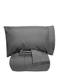 7 Piece Bed-In-A-Bag Down Alternative Comforter & Sheet Set
