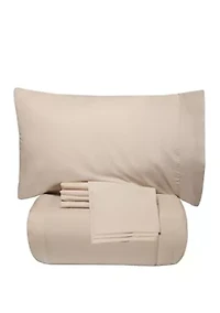 7 Piece Bed-In-A-Bag Down Alternative Comforter & Sheet Set