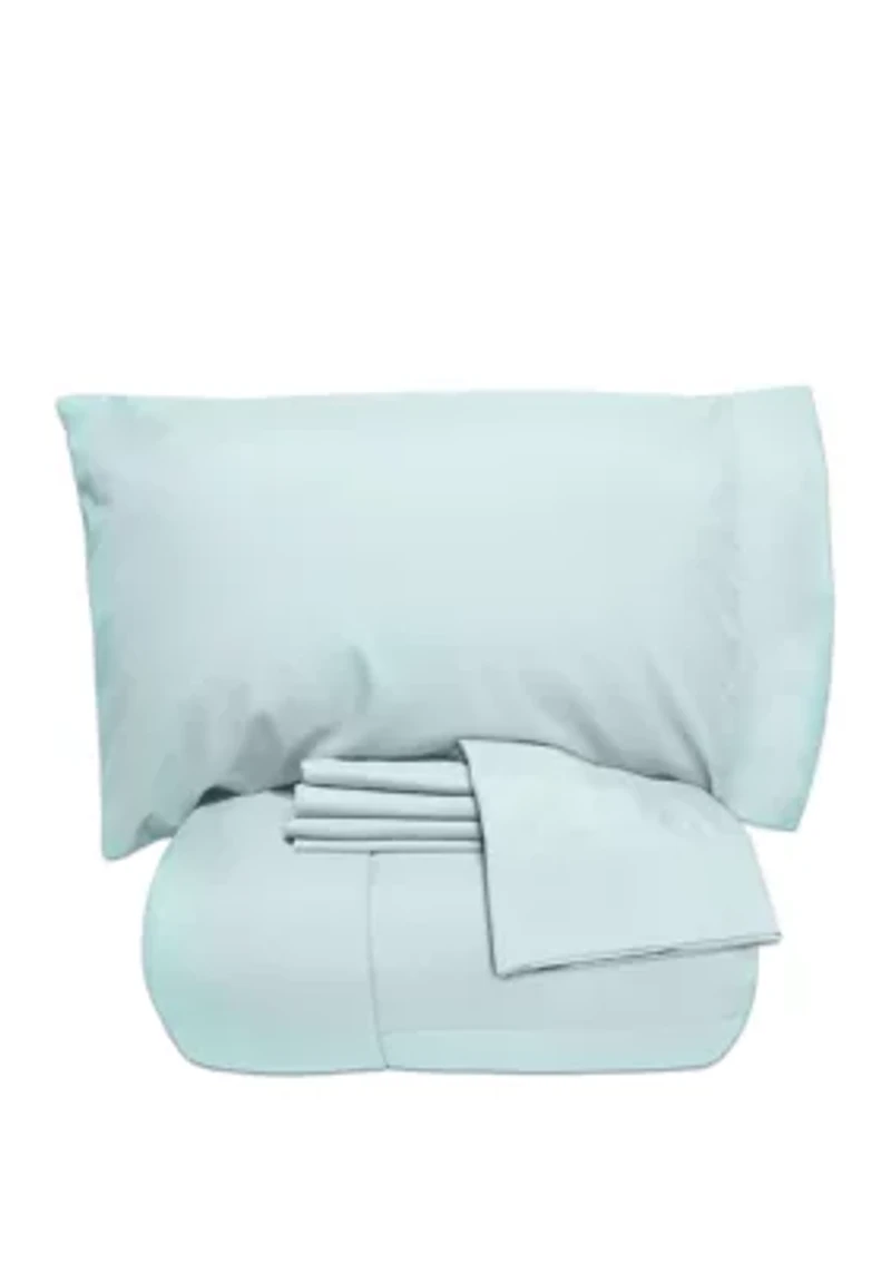 7 Piece Bed-In-A-Bag Down Alternative Comforter & Sheet Set