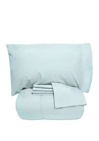 7 Piece Bed-In-A-Bag Down Alternative Comforter & Sheet Set