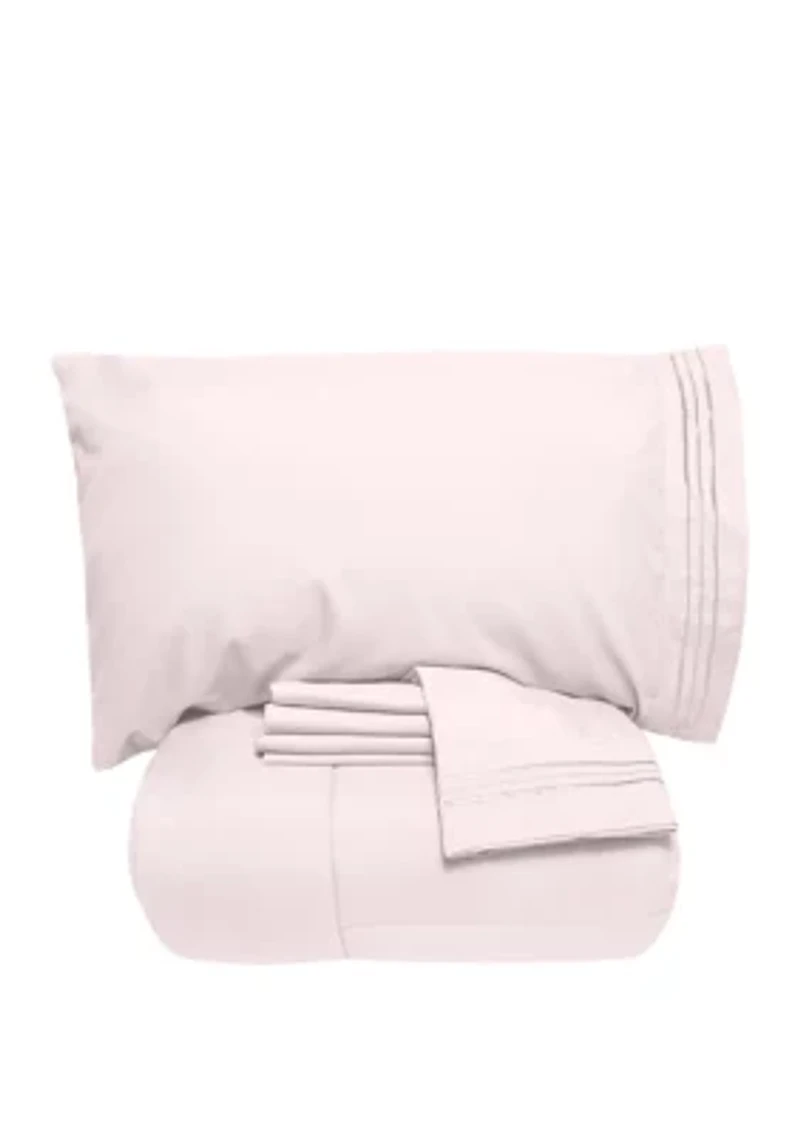 7 Piece Bed-In-A-Bag Down Alternative Comforter & Sheet Set