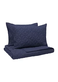 Fairfax Geometric Cotton 3 Piece Quilt Set