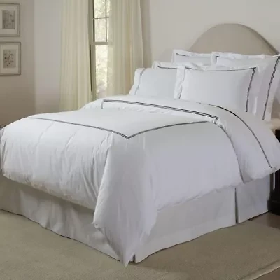 Pointehaven 300 TC Percale 100% Cotton Double Satin Stitch Duvet Set