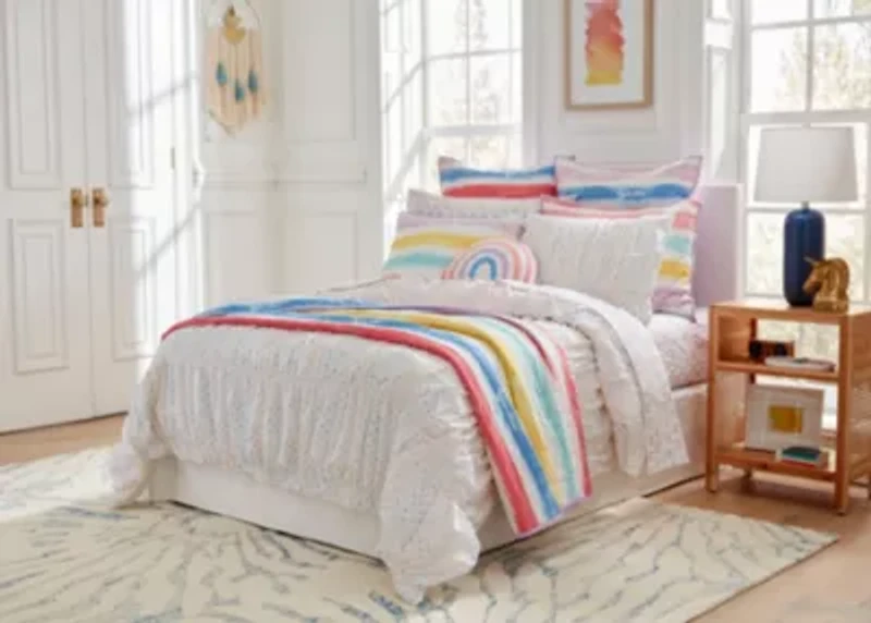 Tiny Hearts 200 Thread Count 100% Cotton Pair Euro Sham