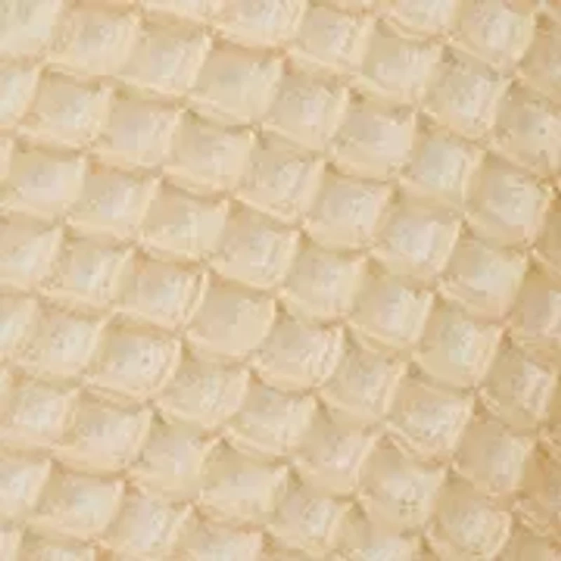 Waffle Knit Fringe Throw Blanket