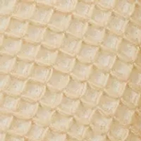 Waffle Knit Fringe Throw Blanket