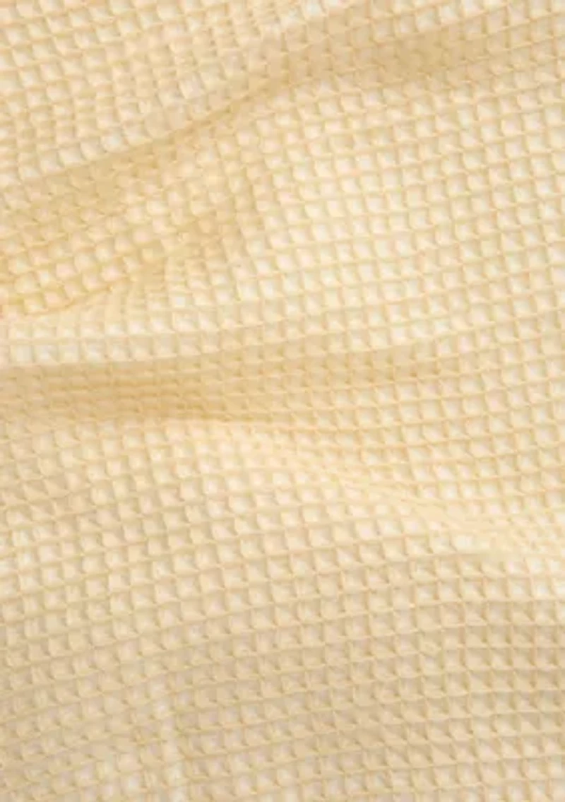 Waffle Knit Fringe Throw Blanket