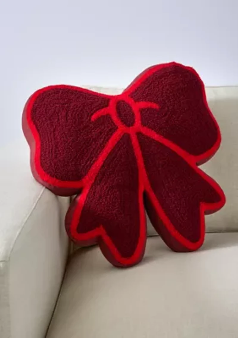Red Bow Pillow