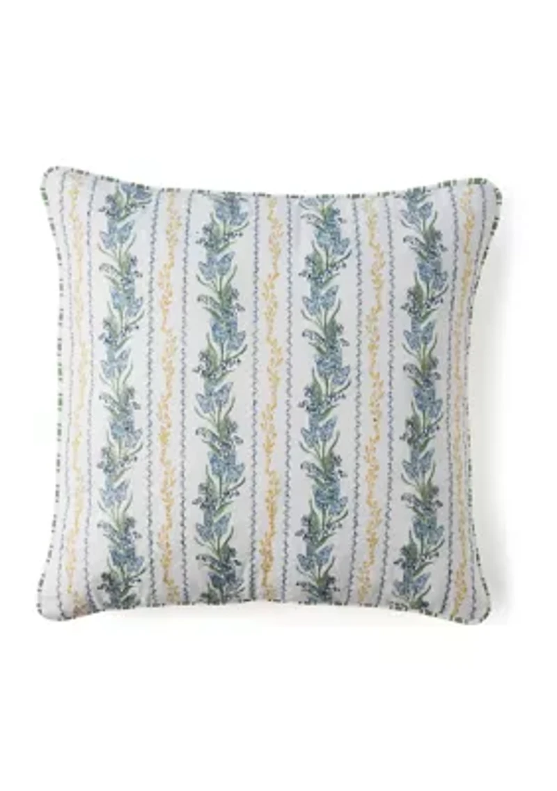 Floral Stitched Decorative Pillow