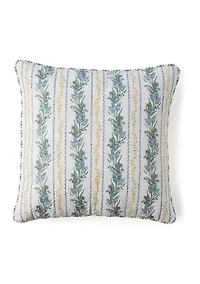Floral Stitched Decorative Pillow