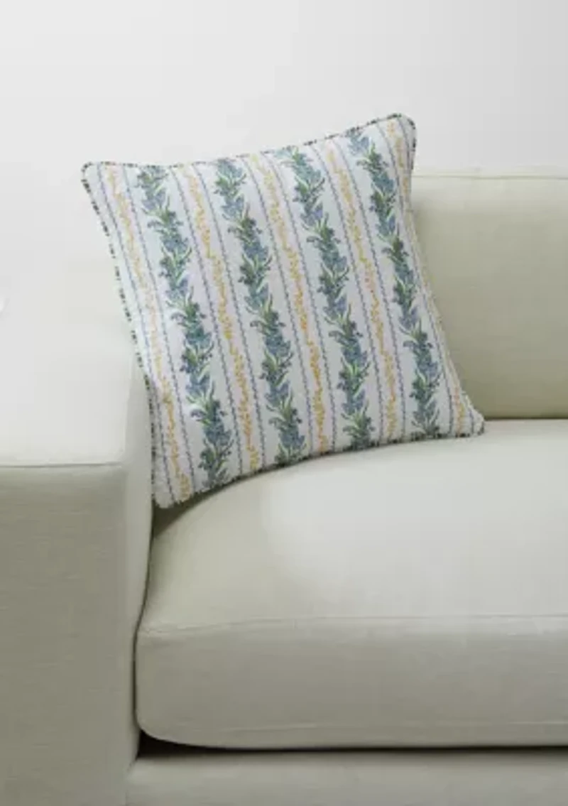 Floral Stitched Decorative Pillow