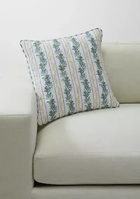 Floral Stitched Decorative Pillow
