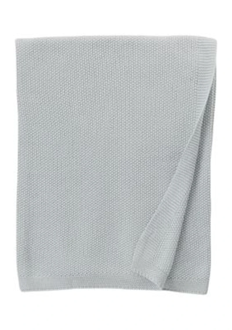 Moss Stitch Throw Blanket