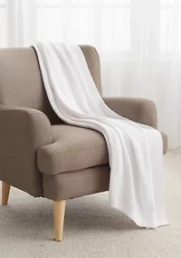 Moss Stitch Throw Blanket