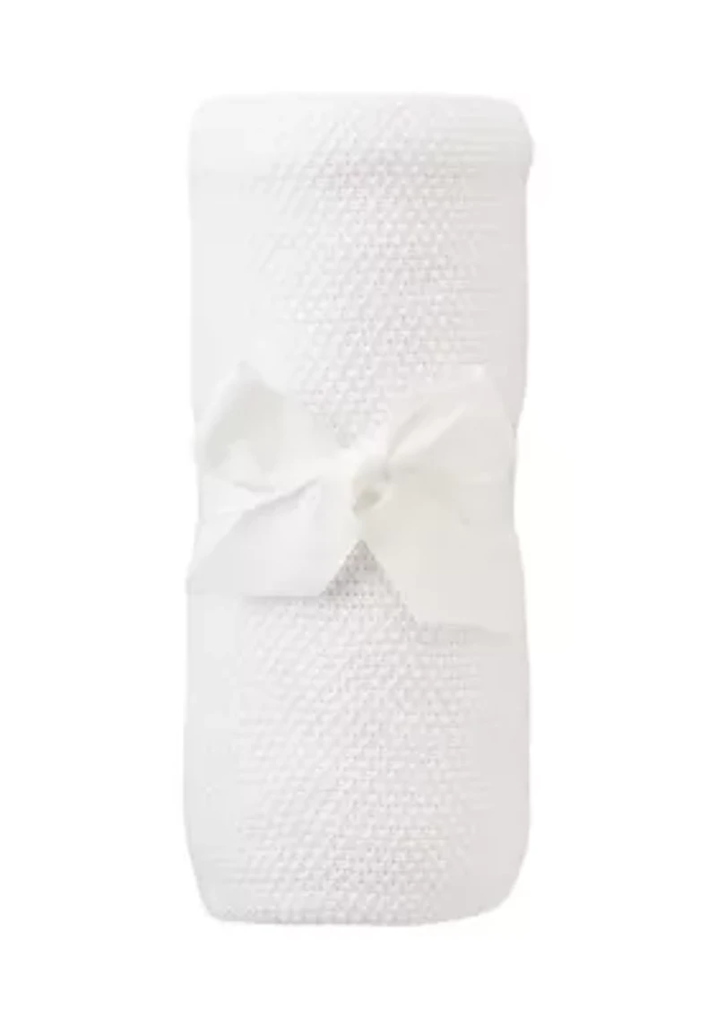 Moss Stitch Throw Blanket