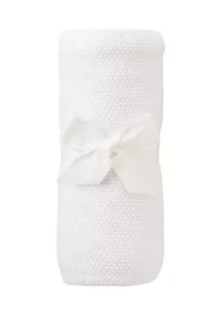 Moss Stitch Throw Blanket