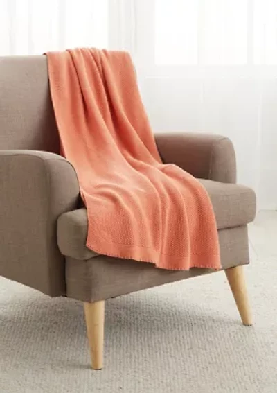 Moss Stitch Throw
