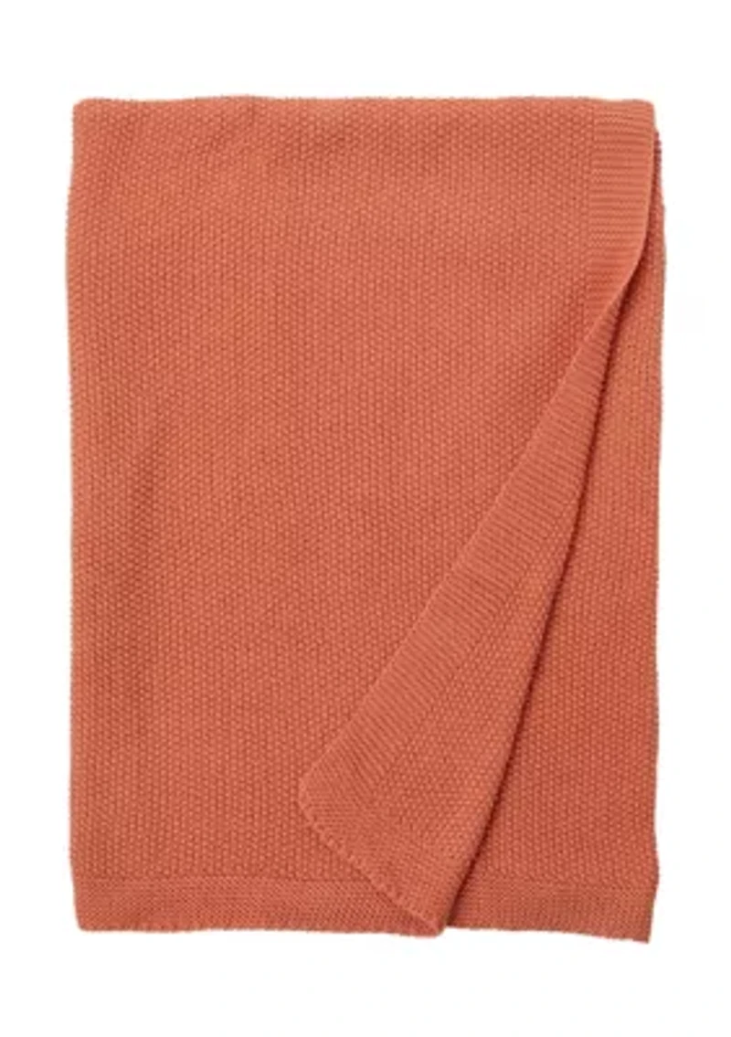 Moss Stitch Throw