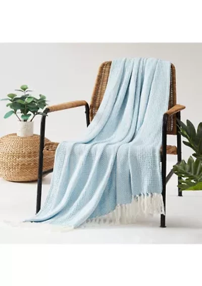 Variegated Woven Throw Blanket