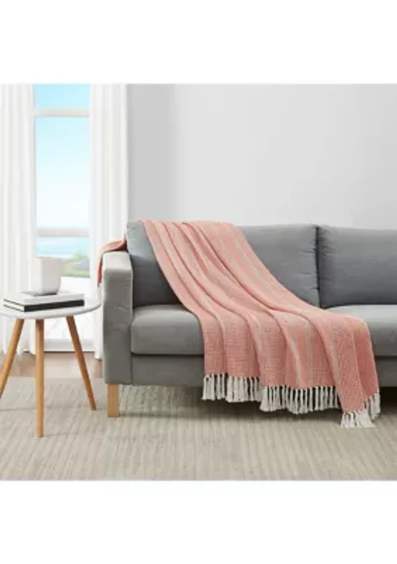 Variegated Woven Throw Blanket