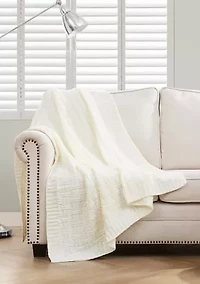 Basketweave Throw Blanket