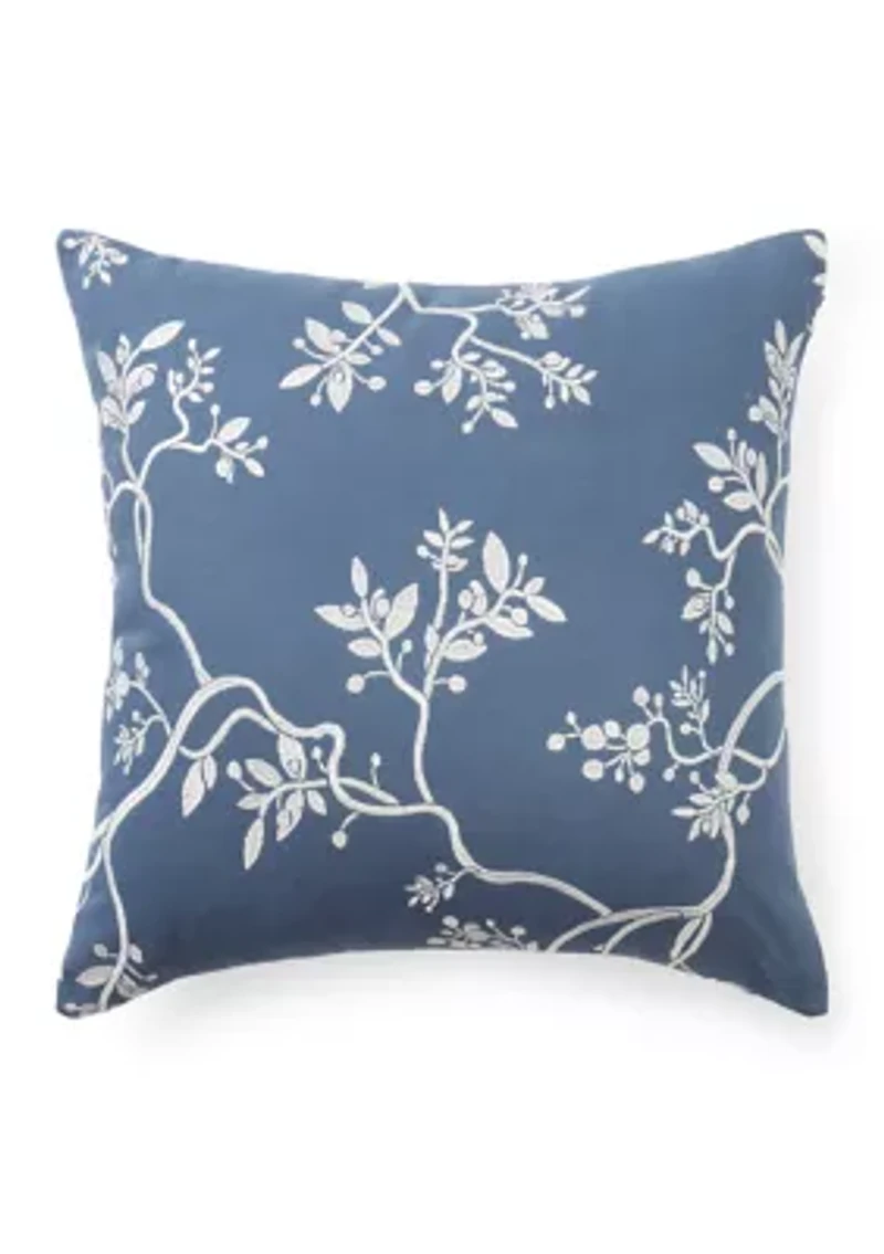 Embroidered Branch Pillow