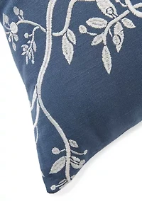 Embroidered Branch Pillow